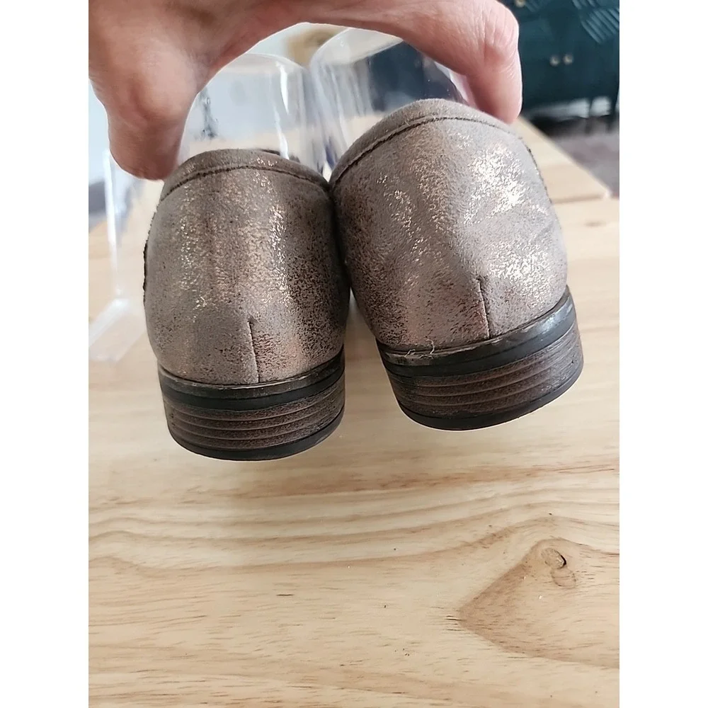 Clarks Trish Rose Copper Metallic Loafers‎ Shoes Slip On 8.5 M NWOT